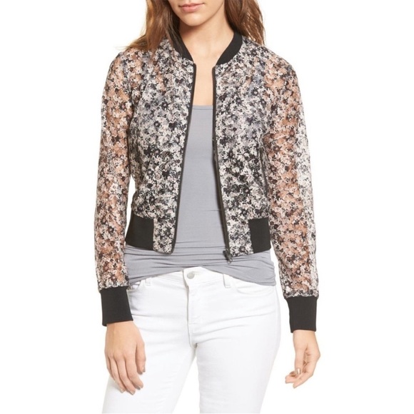Chelsea28 Jackets & Blazers - NWT Chelsea28 Crop bomber garden floral jacket